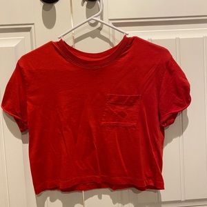 Cropped Red t shirt